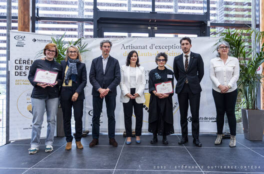 Photo de Photo des 4 artisans courbevoisiens se sont vu décerner le label 