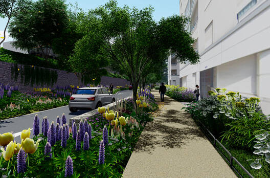 Photo de réaménagement de la rue Sébastopol à Courbevoie