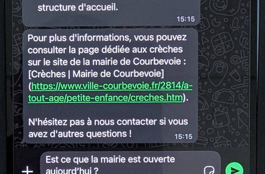 Photo de Un chatbot pour répondre à toutes vos questions 24h/24 à Courbevoie
