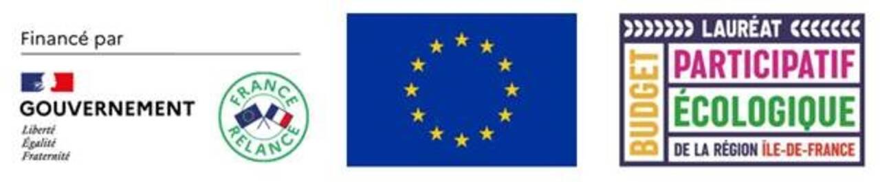soutien financier de la DRIEAT dans le cadre du Plan de Relance et de la Région Ile-de-France dans le cadre du Budget participatif écologique régional. soutien financier de la DRIEAT dans le cadre du Plan de Relance et de la Région Ile-de-France dans le cadre du Budget participatif écologique régional.