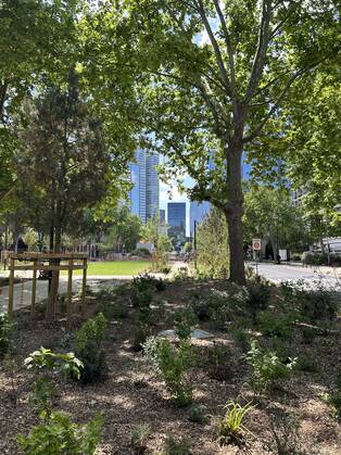 Photo de l'avenue Gambetta à Courbevoie à la fin de la première phase des travaux.