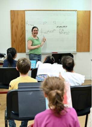 Photo d'un cours de musique 