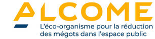 Logo Alcome écrit en lettres capitales en jaune