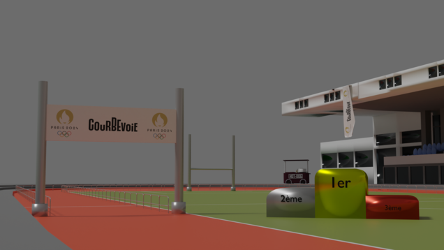 Plan du cynodrome olympique de Courbevoie