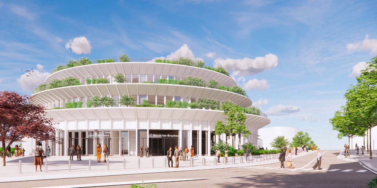 Implantée entre deux faisceaux  ferroviaires, la future gare Bécon-les-Bruyères améliorera les connexions entre les villes de Courbevoie, Bois-Colombes et Asnières-sur-Seine.