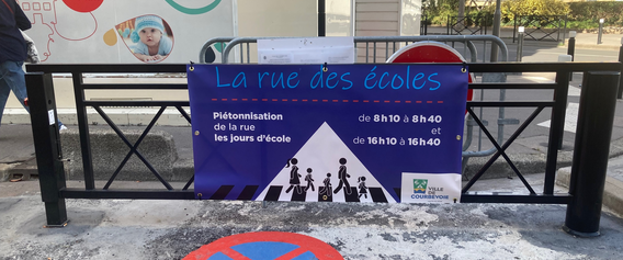 expérimentation de piétonnisation ponctuelle de la rue Rouget de Lisle à Courbevoie