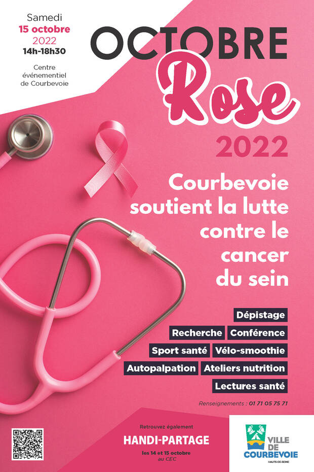 Affiche octobre rose à Courbevoie 