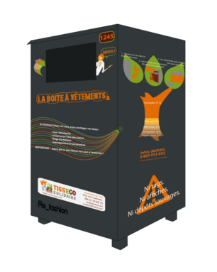 Photo de la boîte à vêtements noir