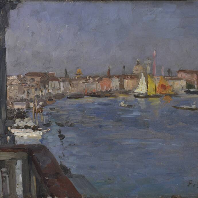 Ferdinand Roybet (1840-1920), Port de Monaco, sans date (1902), huile sur panneau bois, Courbevoie, musée Roybet Fould © Courbevoie, musée Roybet Fould