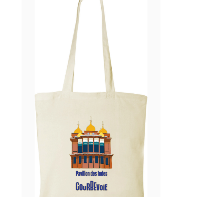 Tote bag avec une illustration du pavillon des Indes