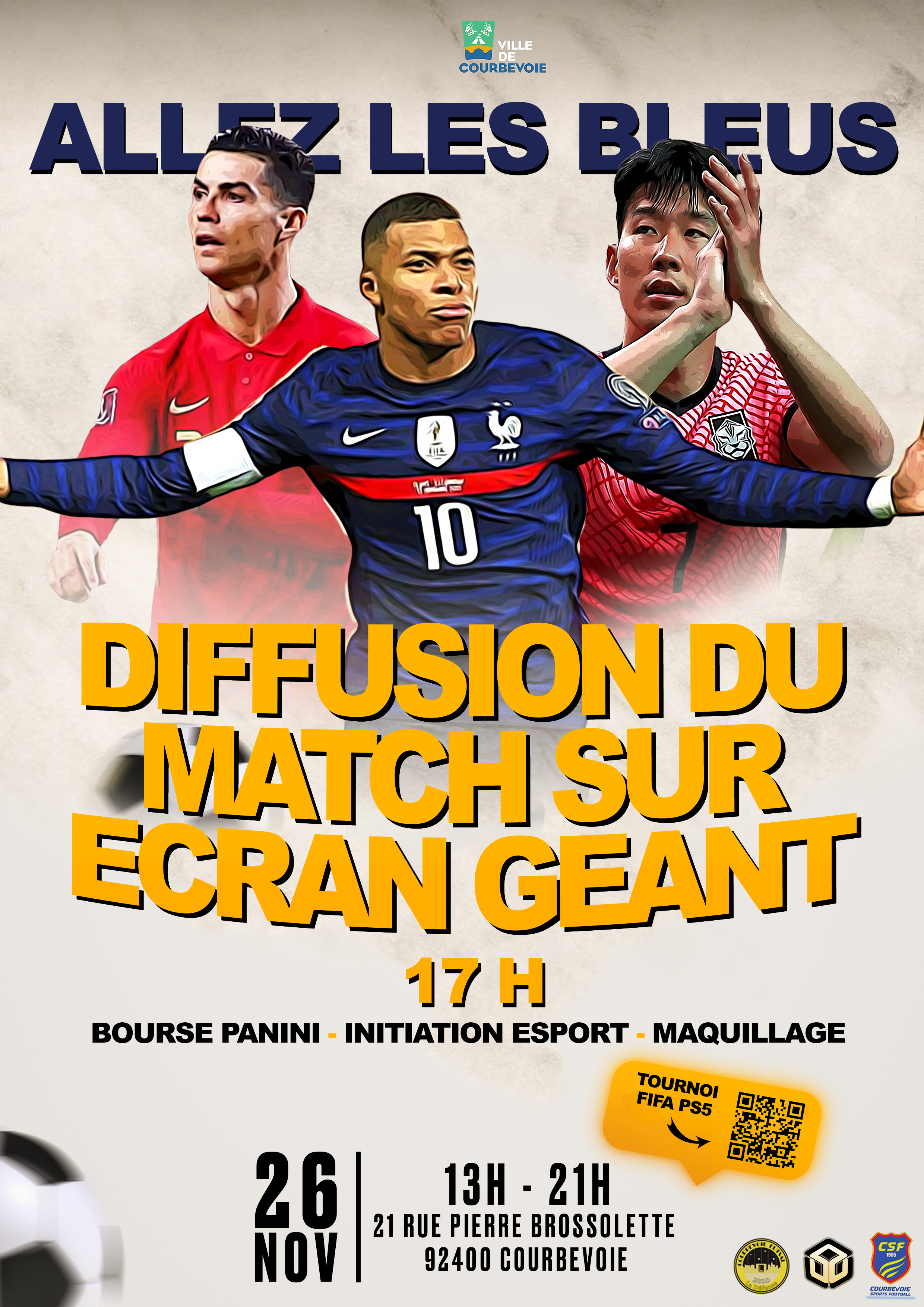 Vivez le match France-Danemark sur écran géant à Courbevoie, au Gymnase Jean Blot
