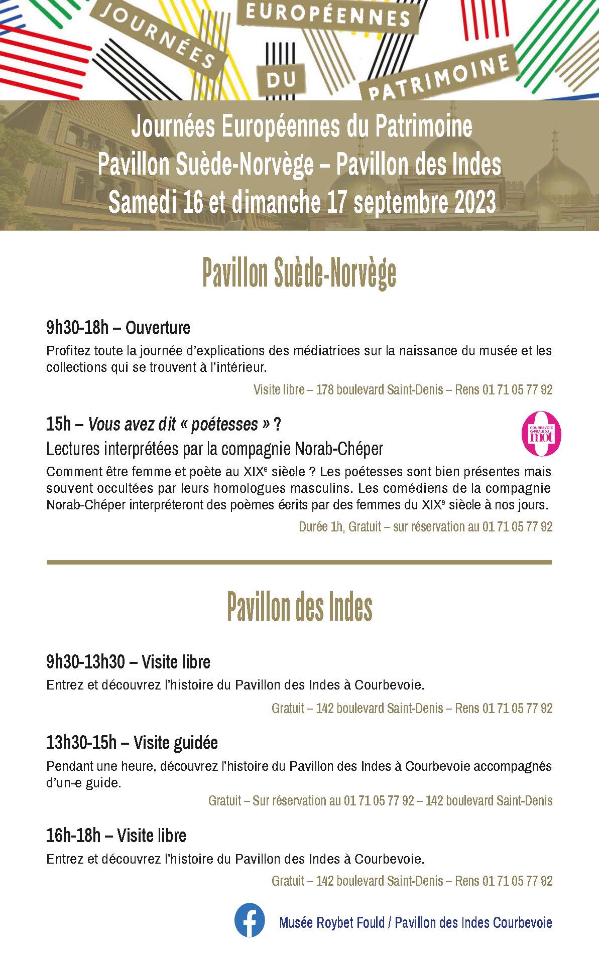Programmation du programme du Musée Roybet Fould pour les Journées européennes du patrimoine 2023
