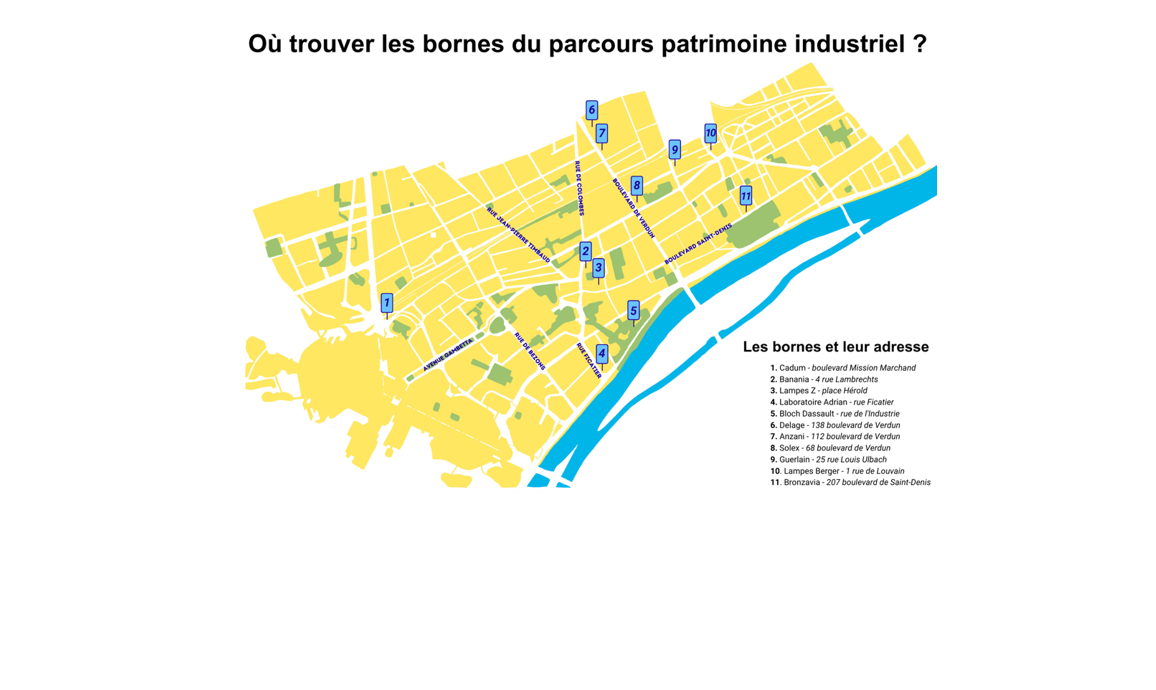 Carte du patrimoine industriel de Courbevoie