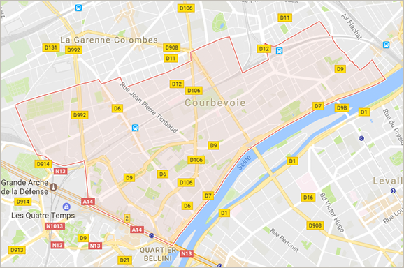 Plan interactif de la ville de Courbevoie